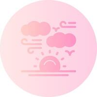 Sunrise Gradient Circle Icon vector