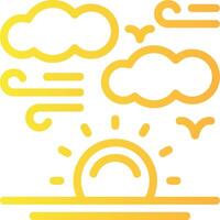 Sunrise Linear Gradient Icon vector