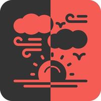 Sunrise Red Inverse Icon vector