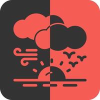 Sunset Red Inverse Icon vector
