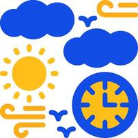 Daytime Flat Two Color Icon vector