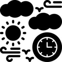 tiempo de día glifo icono vector