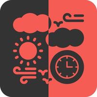 Daytime Red Inverse Icon vector