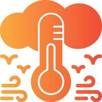 Thermometer Solid Multi Gradient Icon vector