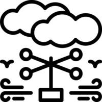 Anemometer Line Icon vector