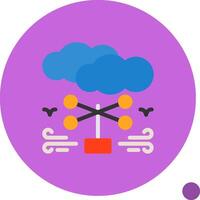 Anemometer Flat Shadow Icon vector