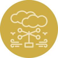 Anemometer Line Multi color Icon vector