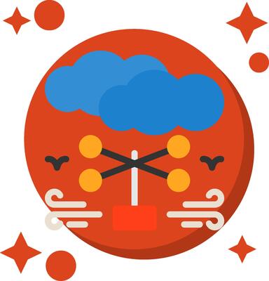 Anemometer Tailed Color Icon