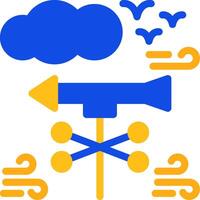 Weather vane Flat Two Color Icon vector