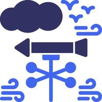 Weather vane Solid Two Color Icon vector