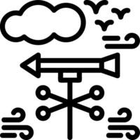 Weather vane Line Icon vector