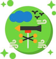 Weather vane Tailed Color Icon vector