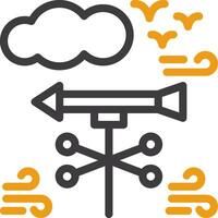 Weather vane Glyph Two Color Icon vector