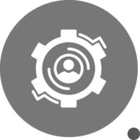 User Glyph Shadow Icon vector
