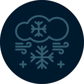 Snowflake Line Multi color Icon vector