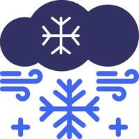 Snowflake Solid Two Color Icon vector