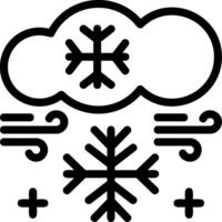 icono de línea de copo de nieve vector