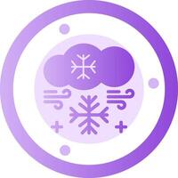 icono de gradiente de glifo de copo de nieve vector