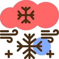 copo de nieve color lleno icono vector