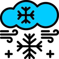 copo de nieve línea lleno icono vector