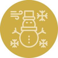 Snowman Line Multi color Icon vector