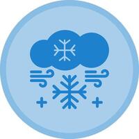 Snowflake Multicolor Circle Icon vector