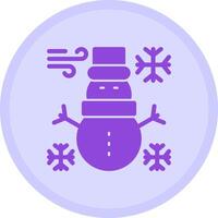 Snowman Multicolor Circle Icon vector