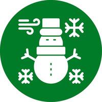 Snowman Line Two Color Icon vector