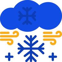 Snowflake Flat Two Color Icon vector