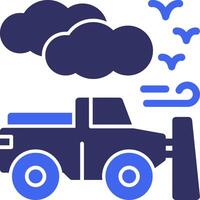 Snowplow Solid Two Color Icon vector