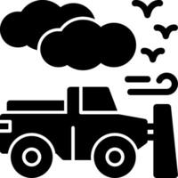 Snowplow Glyph Icon vector