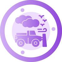 Snowplow Glyph Gradient Icon vector