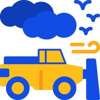 Snowplow Flat Two Color Icon vector