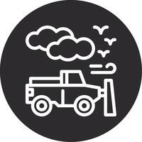 Snowplow Inverted Icon vector