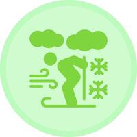 Skiing Multicolor Circle Icon vector