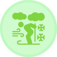 Skiing Multicolor Circle Icon vector