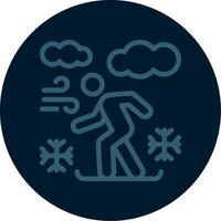 Snowboarding Line Multi color Icon vector