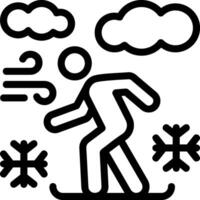 Snowboarding Line Icon vector