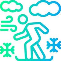 Snowboarding Linear Gradient Icon vector