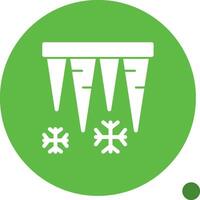 Icicles Glyph Shadow Icon vector