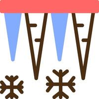 Icicles Color Filled Icon vector