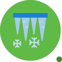 Icicles Flat Shadow Icon vector