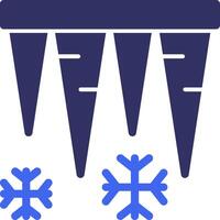 Icicles Solid Two Color Icon vector