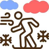 Snowboarding Color Filled Icon vector