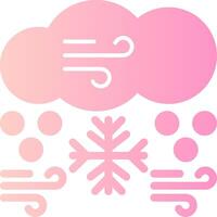 Snowstorm Solid Multi Gradient Icon vector