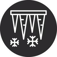 Icicles Inverted Icon vector