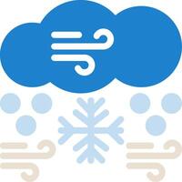 Snowstorm Flat Icon vector