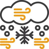 Snowstorm Line Two Color Icon vector