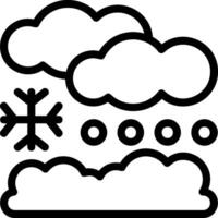 Snowdrift Line Icon vector