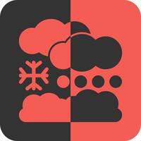 Snowdrift Red Inverse Icon vector